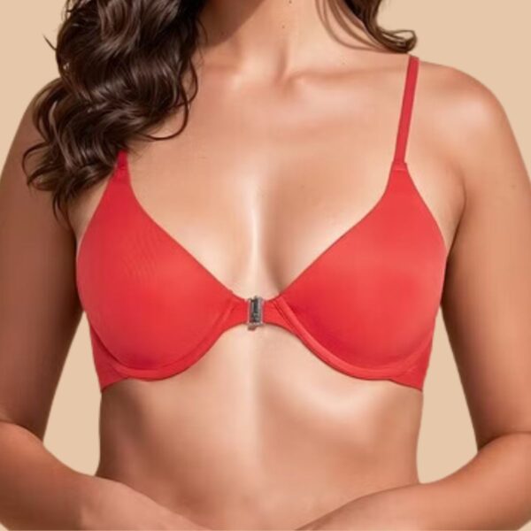 Push-Up Padded Underwired Demi Cup Front Open Plunge Bra
