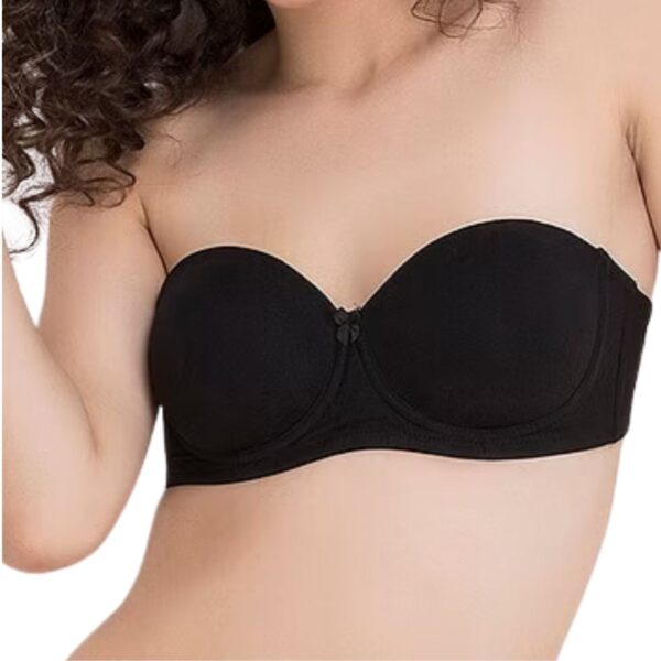 Glamorous Grace Multiway Strapless T-Shirt Bra - Black Cotton