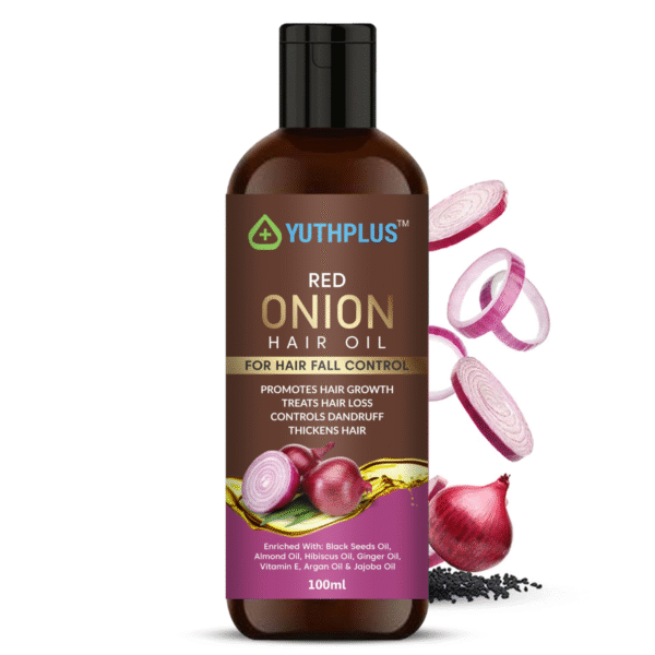 YuthPlus Red Onion Hair Oil For Hair Fall Control, 100ml