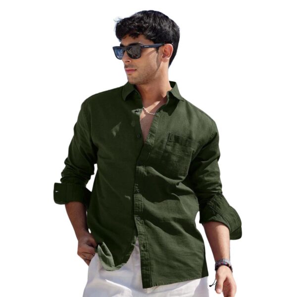 Olive Green Classic Fit Shirt